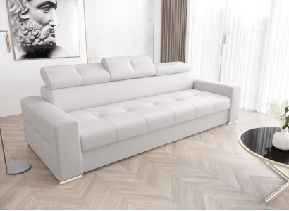 Modern 3-seater sofa room furniture white upholstered three-seater couch design sofa